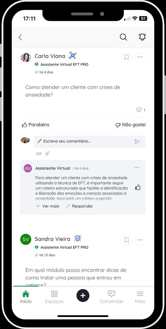 Copiloto Terapêutico, a IA da EFT PRO no celular